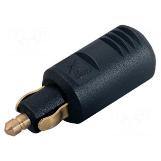 Cigarette lighter plug | cables | 8A | Sup.volt: 12÷24VDC | black