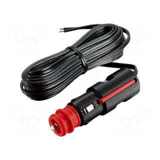 Cigarette lighter socket extension cord | cables | 8A | black | 4m