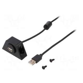 Extender | USB A socket | 0.6m | USB 2.0