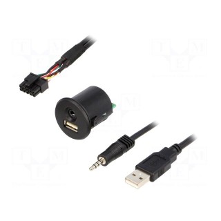 USB/AUX adapter | Fiat | Jack 3,5mm 4pin socket,USB A socket