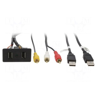 USB/AUX adapter | Jack 3.5mm socket,USB A socket x2