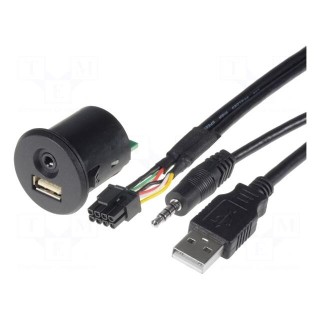 USB/AUX adapter | Nissan | USB A socket,Jack 3,5mm 4pin socket