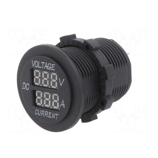 Voltmeter | Sup.volt: 5÷30VDC | I DC: 1÷15A | black | green