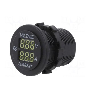 Voltmeter | Sup.volt: 5÷30VDC | I DC: 1÷15A | black | white