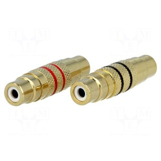 Adapter | RCA socket,both sides | set includes 2 adapters