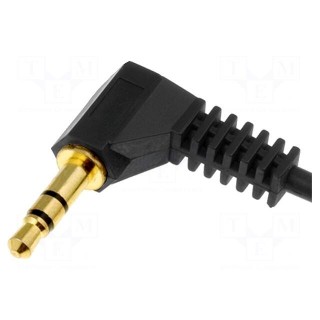 Cable | gold-plated | Jack 3.5mm 3pin angled plug,wires | 0.8m