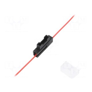 Fuse holder | automotive fuses | 19mm | 0.75mm2 | 5A | red