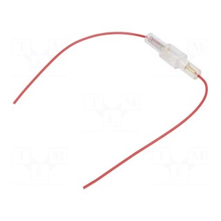 Fuse holder | cylindrical fuses | 5x30mm,6,3x32mm | 0.75m2 | red