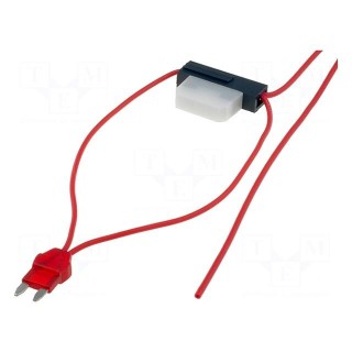 Splitter | automotive ATM | 8A | mini fuse x1 | 0.75mm2 | Colour: red