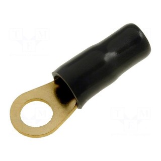 Terminal: ring | M6 | 10mm2 | gold-plated | insulated | black