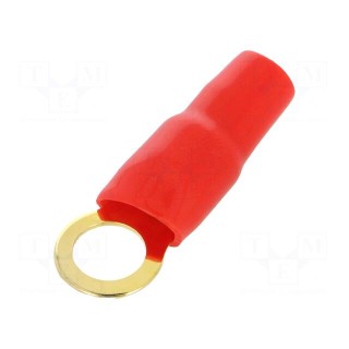 Terminal: ring | M10 | 20mm2 | gold-plated | insulated | red