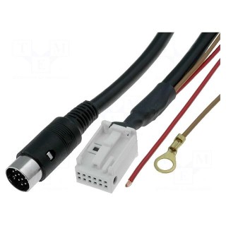 Cable for CD changer | DIN 13pin plug,Quadlock 12pin | Audi,VW