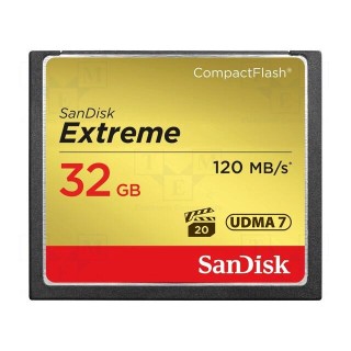 Memory card | Compact Flash | 32GB | Read: 120MB/s | Write: 60MB/s