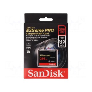 Memory card | Extreme Pro | Compact Flash | 256GB | Read: 160MB/s