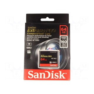 Memory card | Extreme Pro | Compact Flash | 64GB | Read: 160MB/s