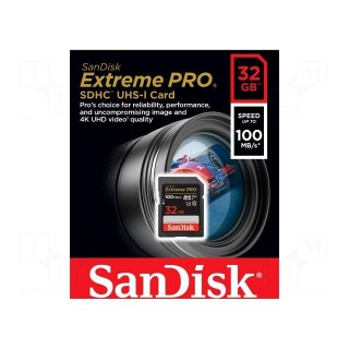 Memory card | Extreme Pro | SDHC | R: 100MB/s | W: 90MB/s | UHS I U3 V30