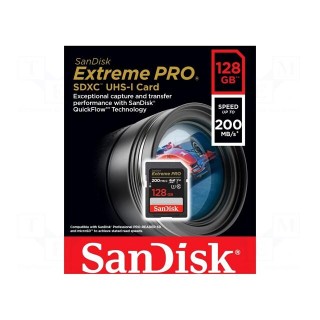 Memory card | Extreme Pro | SDXC | R: 200MB/s | W: 90MB/s | UHS I U3 V30