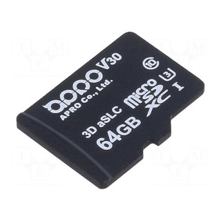 Memory card | industrial | 3D aSLC,microSDXC | 64GB | -25÷85°C
