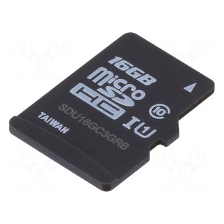 Memory card | industrial | 3D TLC,microSD | UHS I U1 | 16GB | 0÷70°C
