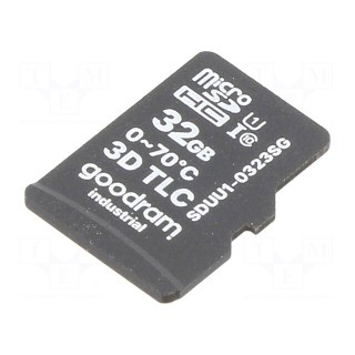 Memory card | industrial | 3D TLC,microSD | UHS I U1 | 32GB | 0÷70°C