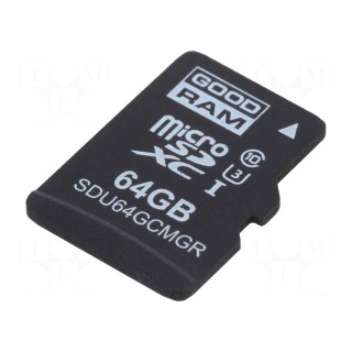Memory card | industrial | microSD,MLC | UHS I U1 | 64GB | 0÷70°C