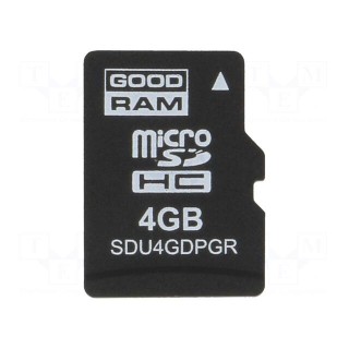 Memory card | industrial | SD Micro,pSLC | 4GB | UHS I U1 | -40÷85°C
