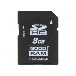 Memory card | industrial | MLC,SD | UHS I U1 | 8GB | -40÷85°C