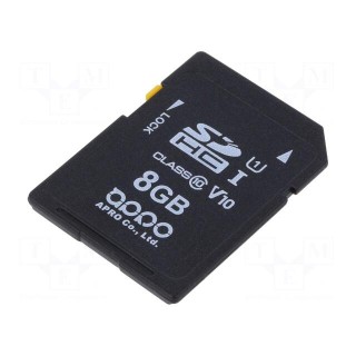 Memory card | industrial | MLC,SDHC | 8GB | -25÷85°C | PHANES-F
