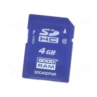 Memory card | industrial | SD,pSLC | 4GB | UHS I U1 | -40÷85°C