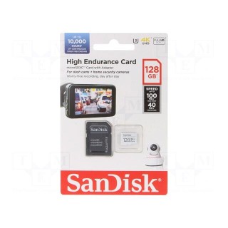 Memory card | SD XC Micro | 128GB | Read: 100MB/s | Write: 40MB/s