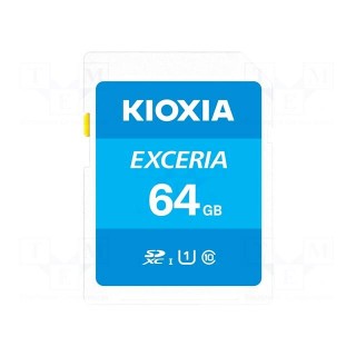 Memory card | SDXC | R: 100MB/s | Class 10 UHS U1 | 64GB | -25÷85°C