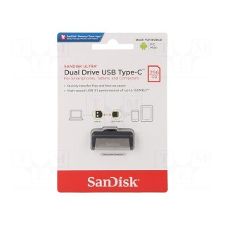 Pendrive | OTG,USB 3.1 | 256GB | R: 150MB/s | USB A,USB C