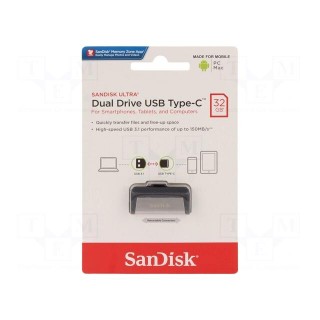 Pendrive | OTG,USB 3.1 | 32GB | R: 150MB/s | USB A,USB C