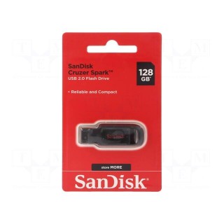 Pendrive | USB 2.0 | 128GB | USB A | CRUZER SPARK | black
