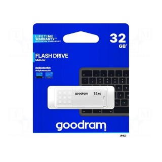 Pendrive | USB 2.0 | 32GB | Read: 20MB/s | Write: 5MB/s | Colour: white