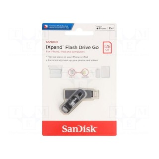 Pendrive | USB 3.0 | 128GB | Apple Lightning plug,USB A