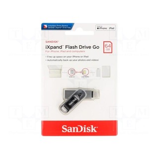 Pendrive | USB 3.0 | 64GB | Apple Lightning plug,USB A