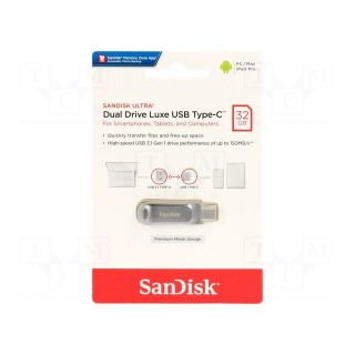 Pendrive | USB 3.1 | 32GB | 150MB/s | USB A,USB C