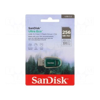 Pendrive | USB 3.2 | 256GB | R: 100MB/s | USB A | ULTRA ECO