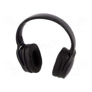 Wireless headphones with microphone | black | 20Hz÷22kHz | 64Ω