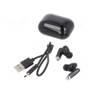 Wireless headphones with microphone | black | USB C | 2402÷2480MHz