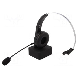 Wireless headphones with microphone | black | USB C | 20÷20000Hz