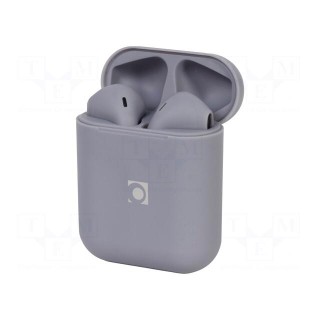 Wireless headphones with microphone | grey | USB C | 20Hz÷20kHz