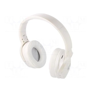 Wireless headphones with microphone | white | 20Hz÷22kHz | 64Ω