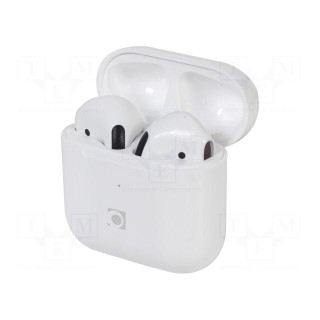 Wireless headphones with microphone | white | USB C | 20Hz÷20kHz