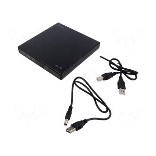 External DVD drive | black | USB A | 135x133x16mm