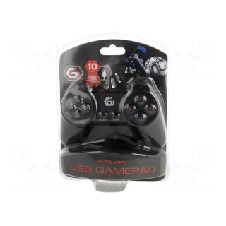 Gamepad | black | USB A | wired,USB 2.0 | 1.45m | No.of butt: 14