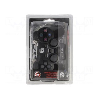 Gamepad | black | USB B mini | wireless | Features: analog joysticks