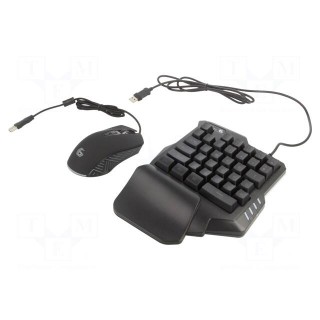 Gaming kit | black | USB A | wired,US layout | 1.8m | No.of butt: 7