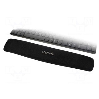 Gel keyboard pad | black | 86x482x22mm